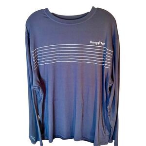 Hang Ten Shirt Adult XL Gray Long Sleeve Breathable Beach UPF 50+ Mens